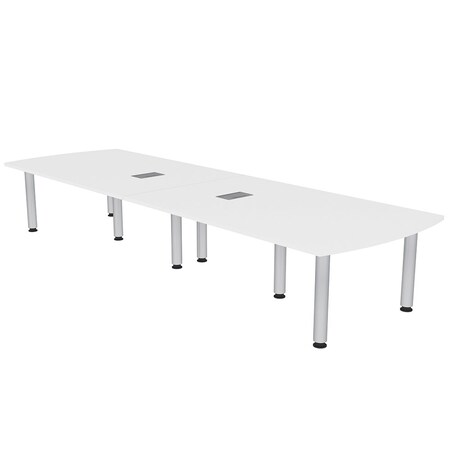 Skutchi Designs 45 in W, 144 in L, 29 in H, Engineered Wood Top, White H-AREC-46143PT-09-EL